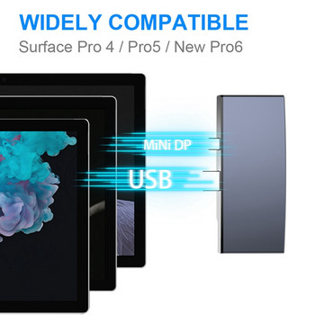 Για Surface Pro 6 5 4 Hub 5 σε 1 USB Docking Station Νέο με 4K HDMI συμβατό με 2 θύρες USB 3.0 Slot Reader κάρτας μνήμης