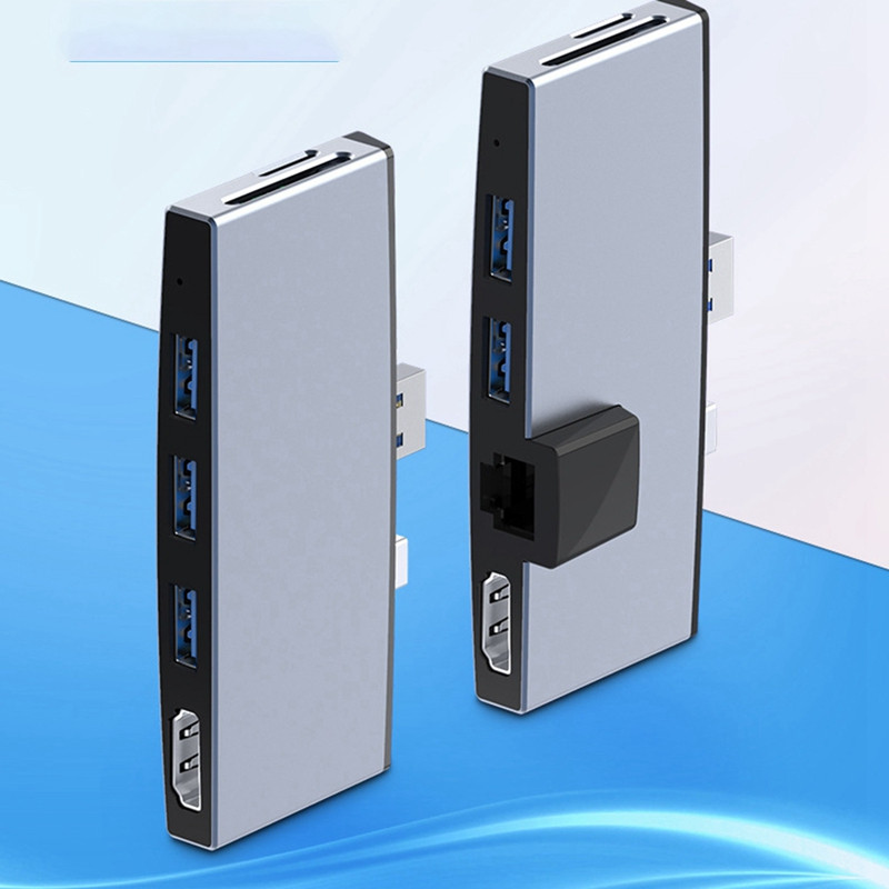 Za Surface Pro 6 5 4 Hub 5 u 1 USB priključna stanica Novo s 4K HDMI-kompatibilnim 2 priključka USB 3.0 čitač utora za memorijsku karticu