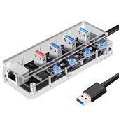 H7JF Type-c na USB čvorište Gigabit Rj45 mrežna kartica Prijenosno računalo pet u jednom priključna stanica s čvorištem prekidača