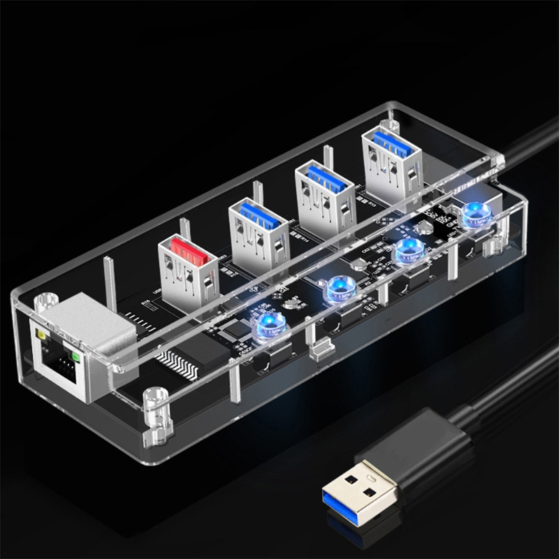 H7JF Type-c na USB čvorište Gigabit Rj45 mrežna kartica Prijenosno računalo pet u jednom priključna stanica s čvorištem prekidača