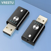 4 az 1-ben USB Bluetooth-kompatibilis vevő Vezeték nélküli adó USB-3,5 mm-es jack audiokártya külső hangkártya TV autós hangszóróhoz