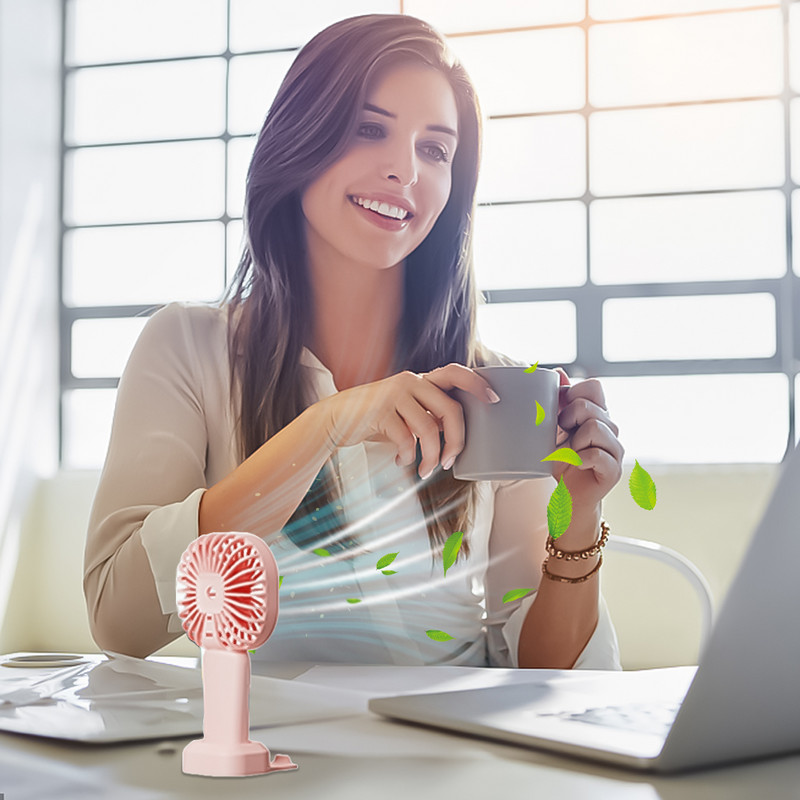 Mini ventilator portabil de buzunar, aer rece, de mână, pentru călătorii, pentru studenți, birou, ventilatoare de răcire reîncărcabile prin USB, silențioase, cu suport pentru telefon