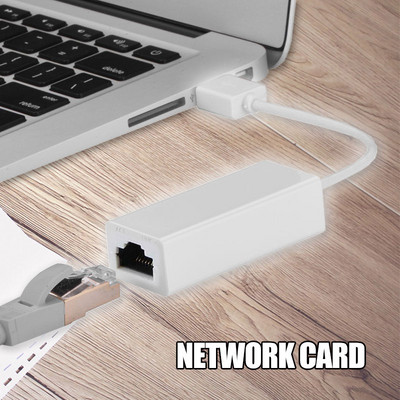 Adaptor Ethernet rapid de la USB 2.0 la RJ45 Adaptor Ethernet LAN 10/100Mbps Micro USB la RJ45 Ethernet pentru Macbook Laptop Windows