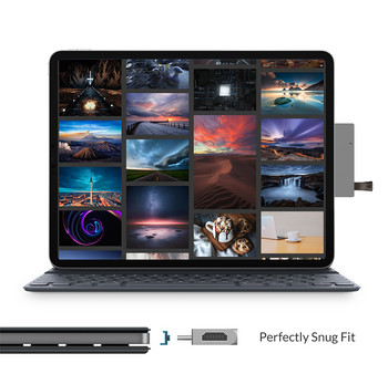 Σταθμοί σύνδεσης φορητού υπολογιστή διπλού τύπου c USB C MacBook pro σε συσκευή ανάγνωσης καρτών HDMI TF SD HUB σταθμός σύνδεσης 4K Υποστήριξη 2018 mac air