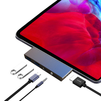 Dual type-c USB C MacBook pro докинг станции за лаптоп към HDMI TF SD четец на карти HUB докинг станция 4K Поддръжка 2018 mac air