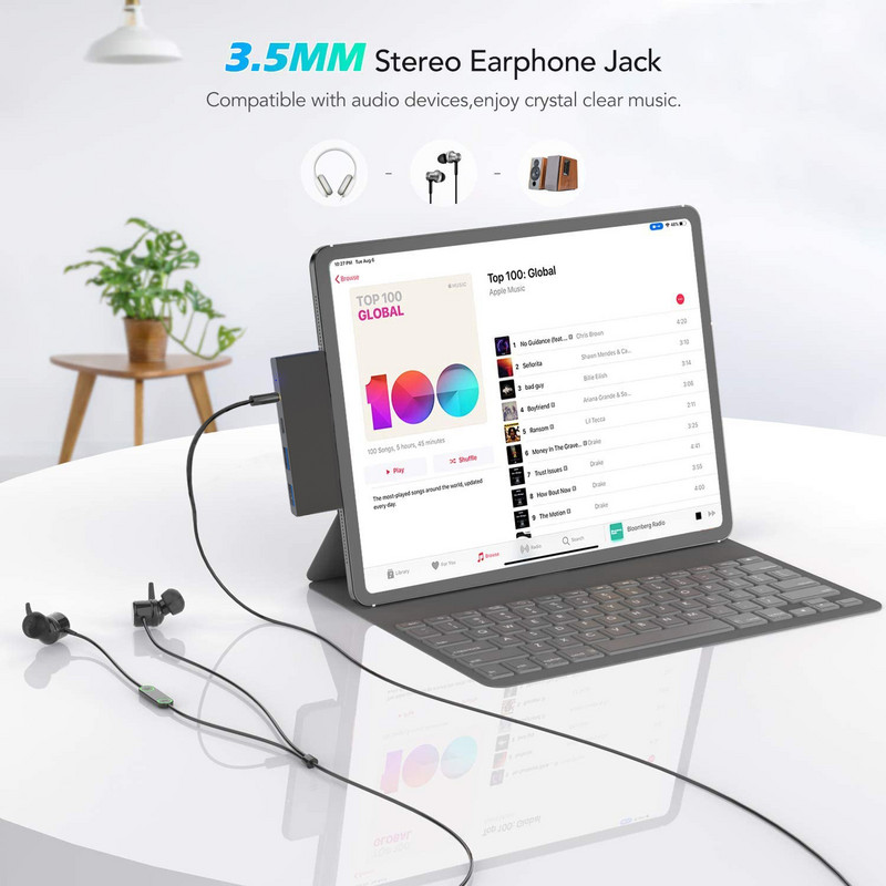 Dual type-c USB C MacBook pro priključne stanice za prijenosna računala na HDMI TF čitač SD kartica HUB priključna stanica 4K Podrška 2018 mac air