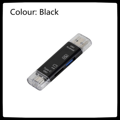 GRWIBEOU Type C&MicroUSB & USB 3 az 1-ben OTG kártyaolvasó Nagy sebességű univerzális OTG TF/USB Micro SD TF OTG kártyaolvasó csatlakozókhoz