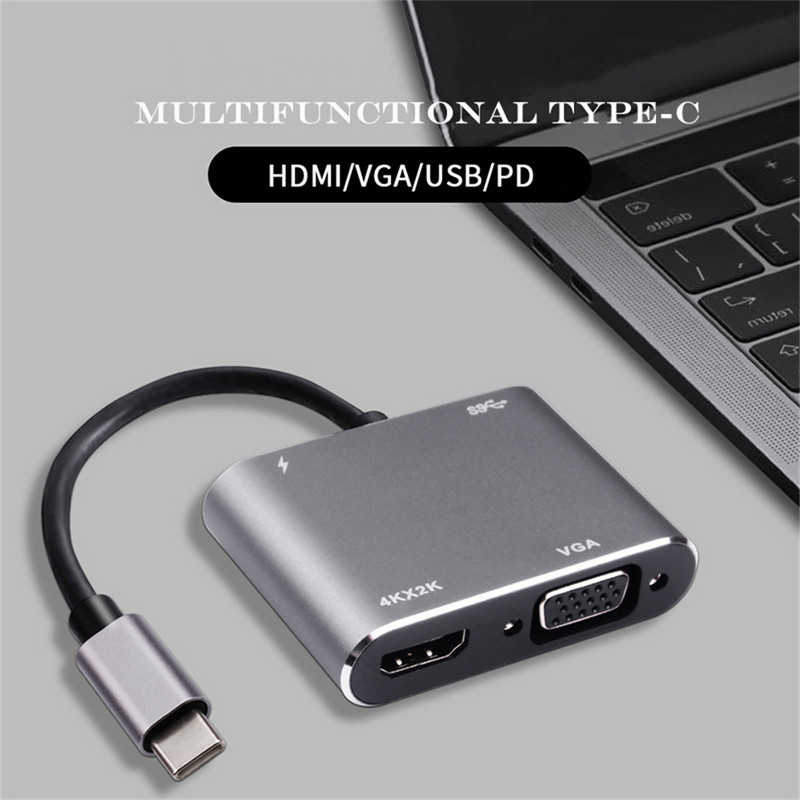 4K Type C na HDMI kompatibilan USB C 3.0 VGA PD adapter Dock Hub za MacBook Nintendo Samsung S20 Dex Huawei P30 Dock Xiaomi 10 TV