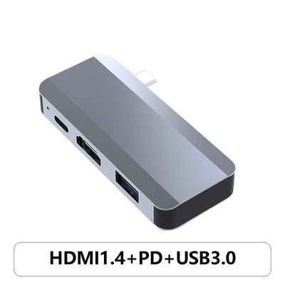 Διανομέας USB 3.1 Type-C σε Προσαρμογέας πολλαπλών διαιρέσεων Hdmi 4K Thunderbolt 3 Usb C Hub με υποδοχή Tf Sd Reader Pd για Macbook Pro Air Pc