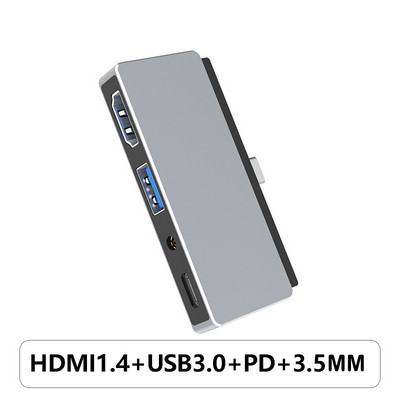 Διανομέας USB 3.1 Type-C σε Προσαρμογέας πολλαπλών διαιρέσεων Hdmi 4K Thunderbolt 3 Usb C Hub με υποδοχή Tf Sd Reader Pd για Macbook Pro Air Pc