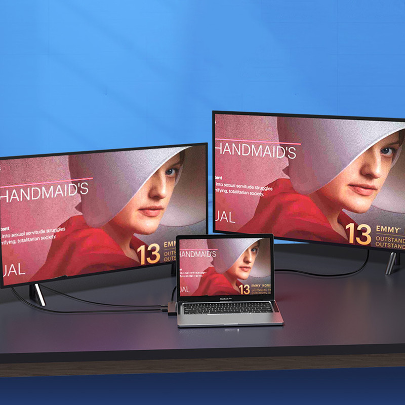 Διανομέας USB 3.1 Type-C σε Προσαρμογέας πολλαπλών διαιρέσεων Hdmi 4K Thunderbolt 3 Usb C Hub με υποδοχή Tf Sd Reader Pd για Macbook Pro Air Pc