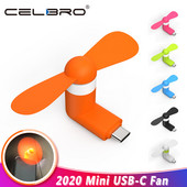 Hordozható, flexibilis mini USB ventilátorhűtő USB Type C Aranyos cserélhető USB-modul alacsony fogyasztású mobiltelefonhoz Powerbank PC laptop