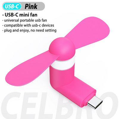 Hordozható, flexibilis mini USB ventilátorhűtő USB Type C Aranyos cserélhető USB-modul alacsony fogyasztású mobiltelefonhoz Powerbank PC laptop