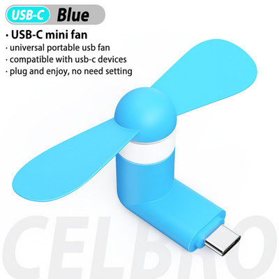 Hordozható, flexibilis mini USB ventilátorhűtő USB Type C Aranyos cserélhető USB-modul alacsony fogyasztású mobiltelefonhoz Powerbank PC laptop