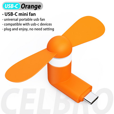 Hordozható, flexibilis mini USB ventilátorhűtő USB Type C Aranyos cserélhető USB-modul alacsony fogyasztású mobiltelefonhoz Powerbank PC laptop