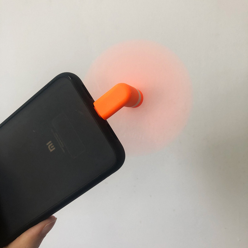 Hordozható, flexibilis mini USB ventilátorhűtő USB Type C Aranyos cserélhető USB-modul alacsony fogyasztású mobiltelefonhoz Powerbank PC laptop