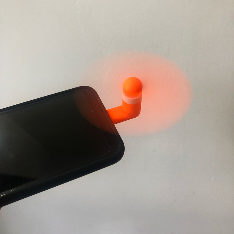 Hordozható, flexibilis mini USB ventilátorhűtő USB Type C Aranyos cserélhető USB-modul alacsony fogyasztású mobiltelefonhoz Powerbank PC laptop