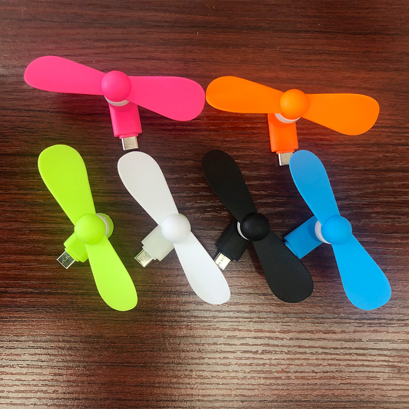 Hordozható, flexibilis mini USB ventilátorhűtő USB Type C Aranyos cserélhető USB-modul alacsony fogyasztású mobiltelefonhoz Powerbank PC laptop