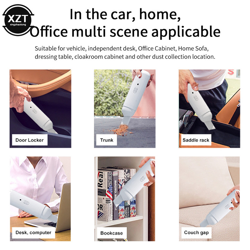 Mini aspirator portabil cu aspirație mare mașină de curățare portabilă cu aspirator mic fără fir USB reîncărcabil