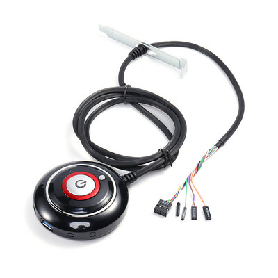 TEUCER 1,6 m-es hordozható számítógép bekapcsológombos kapcsoló asztali számítógépház Tápegység be/ki visszaállítása nyomógombos kapcsoló