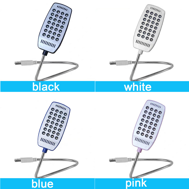 28LED lampa za čitanje LED USB ultra svijetlo svjetlo za knjige Njega očiju Fleksibilne stolne svjetiljke Noćna svjetiljka s prekidačem za prijenosno računalo