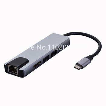 Type C към USB-C 3.0 2.0 4K HDMI-съвместим адаптер Hub Dock за MacBook For Sam sung S20 Dex Xiaomi 10 PS5 OPPO Find X3 HDTV