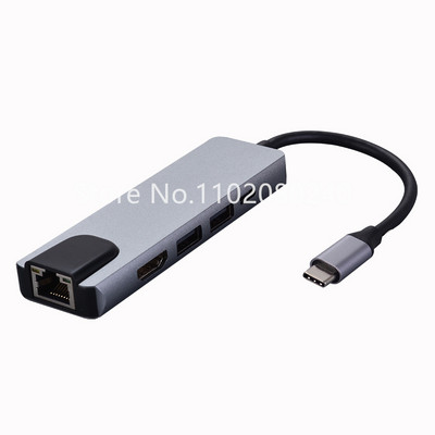 C tips uz USB-C 3.0 2.0 4K HDMI saderīgs adaptera centrmezgla dokstacija priekš MacBook priekš Sam suns S20 Dex Xiaomi 10 PS5 OPPO Find X3 HDTV