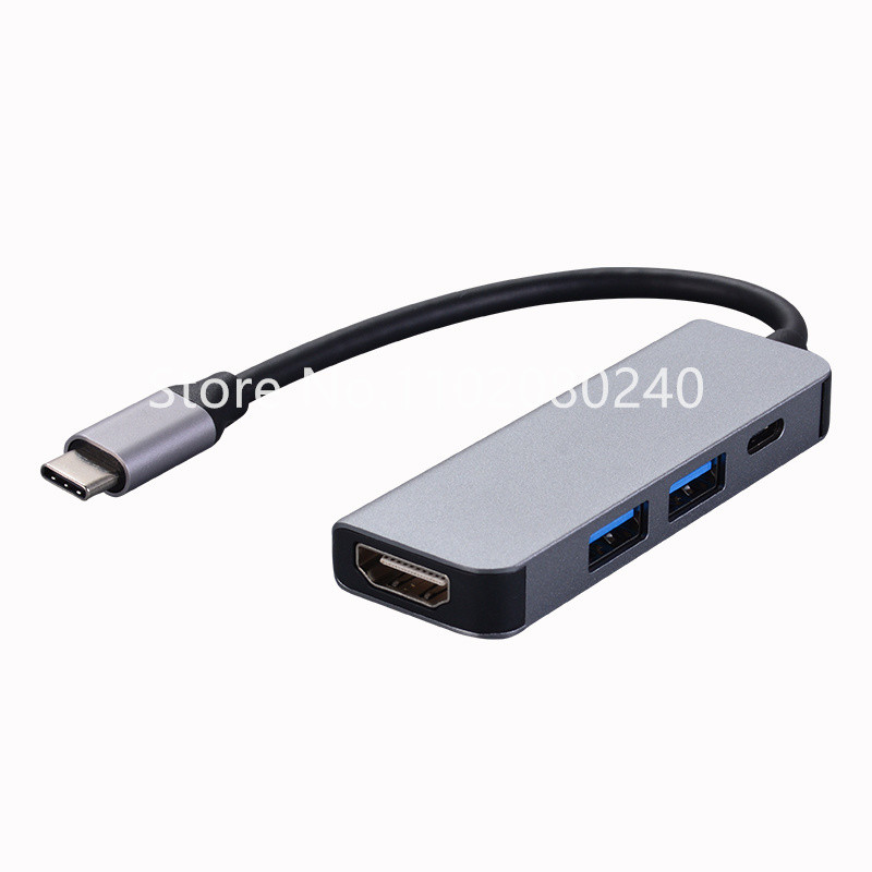 C tips uz USB-C 3.0 2.0 4K HDMI saderīgs adaptera centrmezgla dokstacija priekš MacBook priekš Sam suns S20 Dex Xiaomi 10 PS5 OPPO Find X3 HDTV