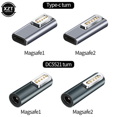 Prijenosni tip C/DC5521 na Magsafe1/Magsafe2 USB PD adapter LED aluminijske legure Pretvorba brzog punjenja za Macbook Air/Pro