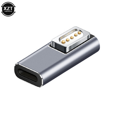 Pārnēsājama tipa C/DC5521 uz Magsafe1/Magsafe2 USB PD adapteri LED alumīnija sakausējuma ātrās uzlādes pārveidošana Macbook Air/Pro