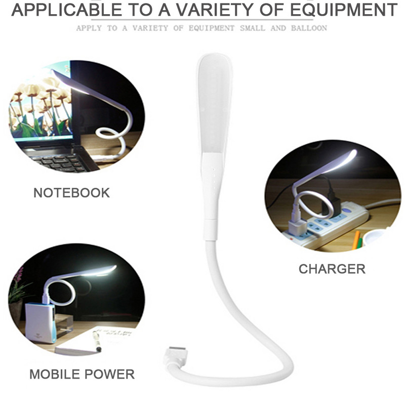Érintőérzékelős lámpa USB LED könyv olvasólámpa hordozható asztali lámpa Ultra fényes, állítható éjszakai fények Power Bank PC laptophoz