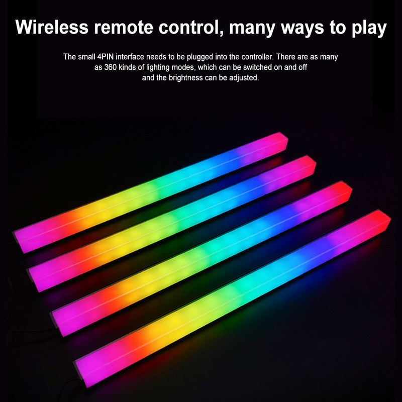 5V aliuminio lydinio šviečianti LED šviesos juosta Magnetinio siurbimo stebuklinga spalva keičianti LED dekoratyvinė šviesa kompiuterio korpuso šviesos juosta