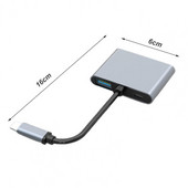 Ελαφρύ 4 σε 1 Multi Docking Station Fast PD Charging Type C Station Docking for Apple Type C