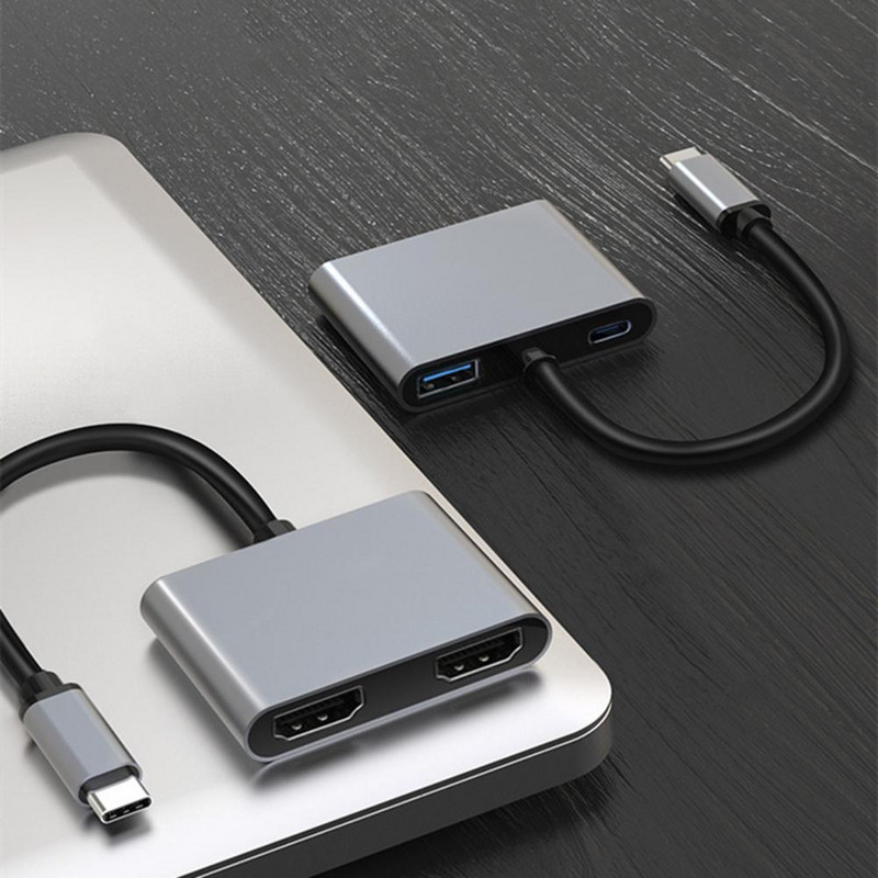 Ελαφρύ 4 σε 1 Multi Docking Station Fast PD Charging Type C Station Docking for Apple Type C