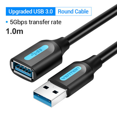 RYRA USB pagarinātāja kabelis USB 3.0 2.0 kabeļa pagarinātāja datu vads datoram Smart TV SSD ātras darbības USB kabeļa pagarinātājs