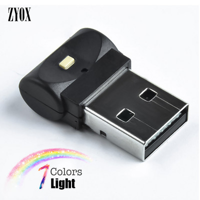 7 culori Mini USB LED Lumină inteligentă pentru atmosferă RGB Lampă decorativă interioară pentru acasă, birou, laptop, tastatură, accesoriu auto