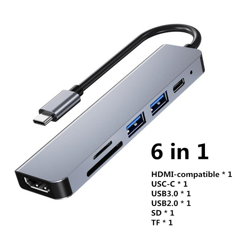 C tipo su HDMI suderinamas USB C 3.0 2.0 Aux adapteris, skirtas iPad Pro, skirtas MacBook Samsung S20 Dex Xiaomi 10 TV PS5 monitorius