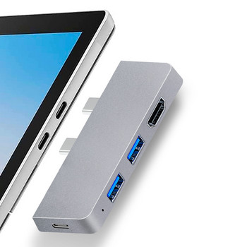 Για Surface Pro 8 USB C Hub, 4K HDMI-συμβατός προσαρμογέας+2 USB 3.0 Reader SD/TF Card Reader Adapter For Surface Pro 8