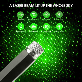 Универсална USB LED светлина Car Atmosphere Starry Night Light Автоматична интериорна декоративна светлина 12V-24V Покривна звездна светлина