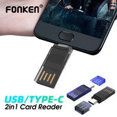 USB Micro SD/TF kortelių skaitytuvas USB2.0 Mini mobiliojo telefono atminties kortelių skaitytuvas Didelės spartos USB adapterio kortelių skaitytuvas nešiojamojo kompiuterio priedams