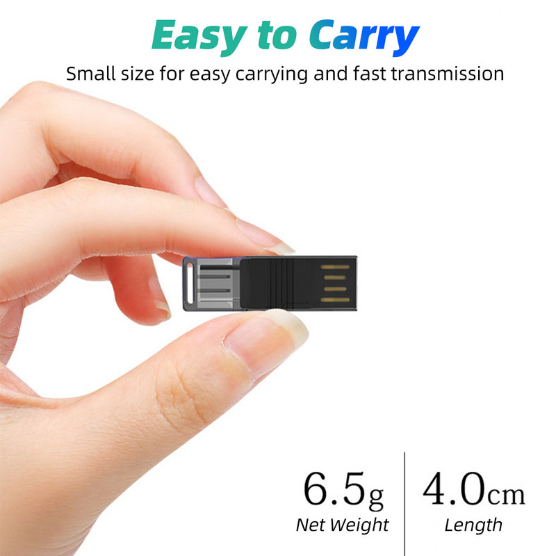 USB mikro SD/TF čitač kartica USB2.0 Mini čitač memorijskih kartica za mobilni telefon Brzi USB adapter čitač kartica za dodatnu opremu za prijenosna računala