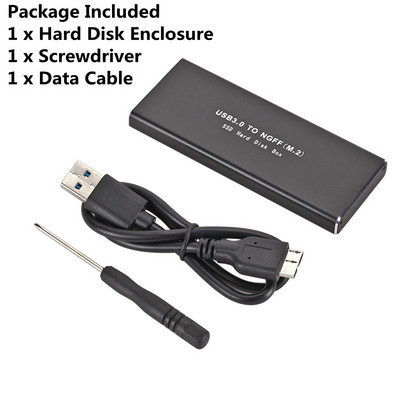 PzzPss Carcasă SSD USB 3.0 M2 USB3.0 la M.2 NGFF Carcasă externă pentru unitate SSD Suport cutie SSD 2230 2242 2260 2280 Hard Disk