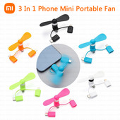 Hordozható ventilátor Type-c Micro USB C Phone Mini 3 az 1-ben utazási hűtőhűtő Iphone 14 Lighting Xiaomi 12 Sansmung S22 Androidhoz