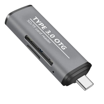 USB kortelių skaitytuvas 2 viename C tipo USB 3.0 į SD Micro SD TF adapteris nešiojamajam telefonui OTG kortelių skaitytuvas Išmanioji atmintis SD TF kortelių skaitytuvas