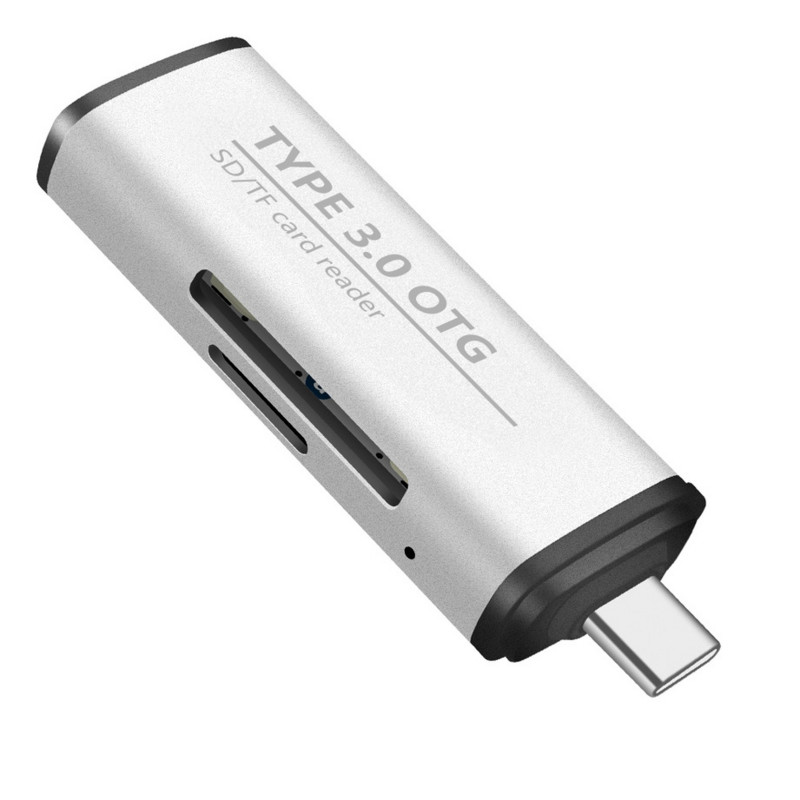 USB kortelių skaitytuvas 2 viename C tipo USB 3.0 į SD Micro SD TF adapteris nešiojamajam telefonui OTG kortelių skaitytuvas Išmanioji atmintis SD TF kortelių skaitytuvas