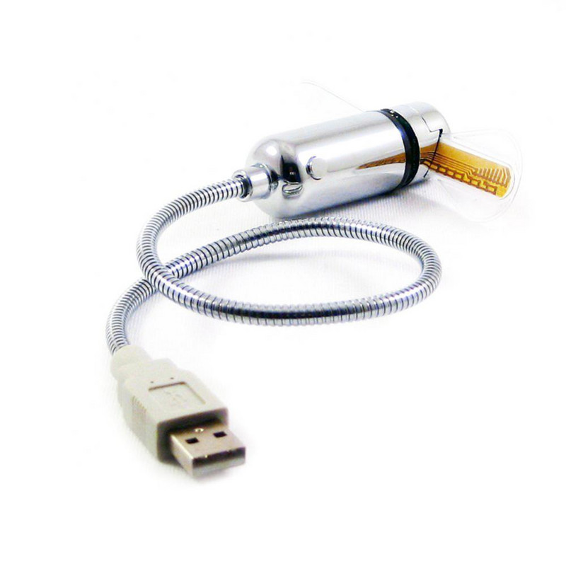 USB ventilator Connect PhoDurable prilagodljivi mini fleksibilni ventilator LED svjetlo USB priključak sat sat stolni sat cool gadget prikaz vremena