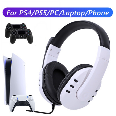 Για PS4 PS5 Headset Gamer PC Laptop Stereo Bass Ενσύρματα ακουστικά gaming με μικρόφωνο, για τηλέφωνο Tablet Παιδιά Ενήλικες Αγόρια Δώρο