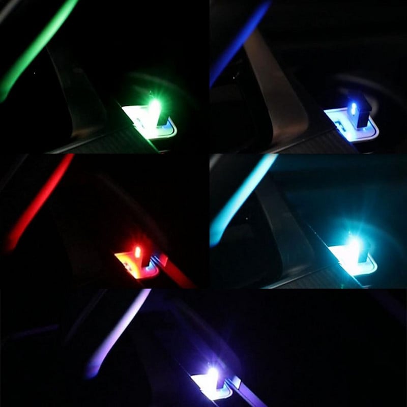 RGB USB Ambient Light Atmosferos naktinis apšvietimas Automobiliui Mini USB LED apšvietimas Drop Shipping Didmeninė prekyba