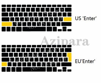 Soft Skin за Macbook Air 13 2020 Pro 13 15 Pro 14 Pro 16 2020 2021 M1 Капак на клавиатурата Руски ЕС САЩ A2337 A2338 A2442 Силиконов