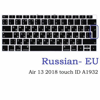 Minkšta oda, skirta Macbook Air 13 2020 Pro 13 15 Pro 14 Pro 16 2020 2021 M1 Rusiška ES JAV klaviatūros dangtelis A2337 A2338 A2442 Silicis